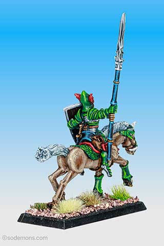 DRAG7: Helmeted Rider with lance on Horse