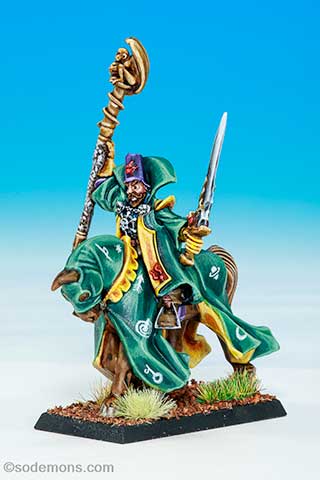 Mounted Gold Wizard