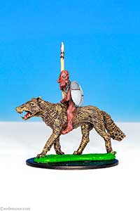 FF27-2 Orc with Spear mounted on Giant Wolf