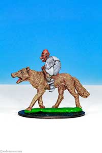 FF28-2 Orc in Chainmail mounted on Giant Wolf