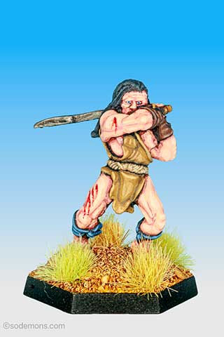 FTF2 Long Haired Barbarian with 2 Handed Sword