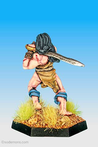 FTF2 Long Haired Barbarian with 2 Handed Sword