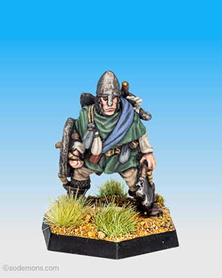 FTF49 Left Handed Adventurer with Axe And Equipment