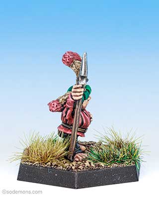 Halfling with Spear and Plume