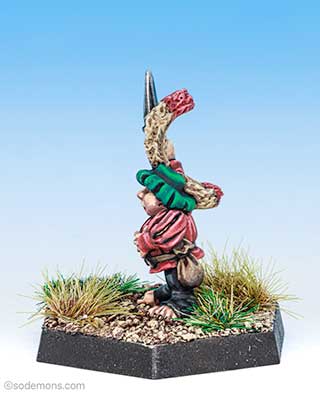 Halfling with Spear and Plume