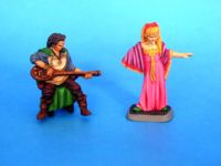 M120 Seated Lute Player and Singing Girl