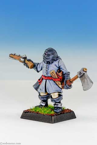 Hooded Witch Hunter with Pistol & Axe