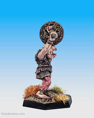 C16 Orc with Spiked Club & Shield