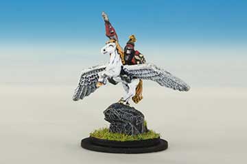 Warmaster Bretonnian Hero on Pegasus 