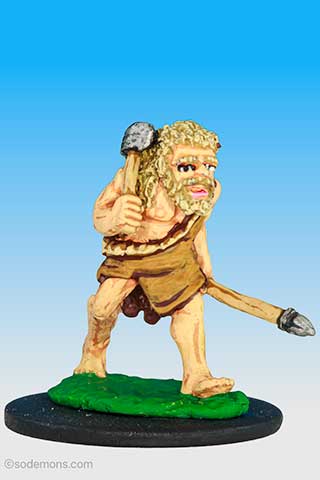 FF46 Caveman with Stone Axe and Spear