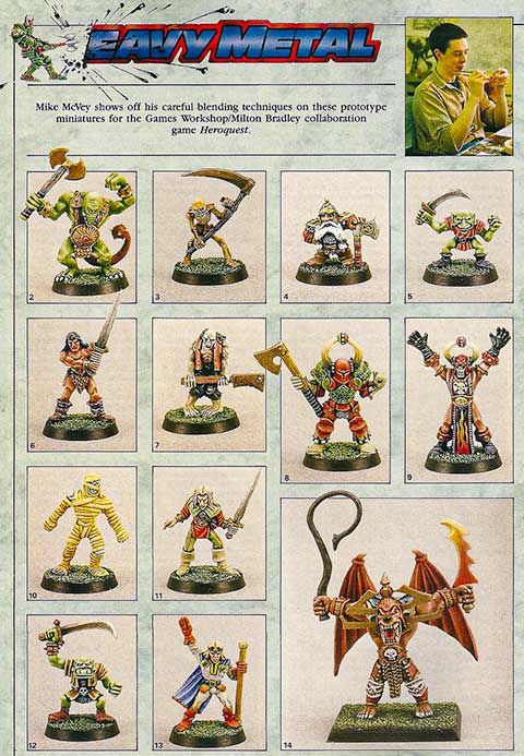 Heroquest Prototypes from White Dwarf 113