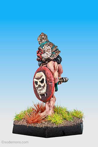 RQB13 Burly Broo In Helm with Skull Shield