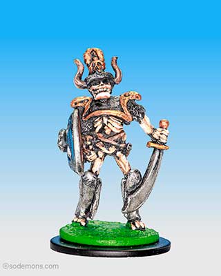 Skeleton with Horned Helmet, Sword & Shield