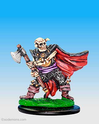 Skeleton with 2 Handed Axe & Cloak (BA21)