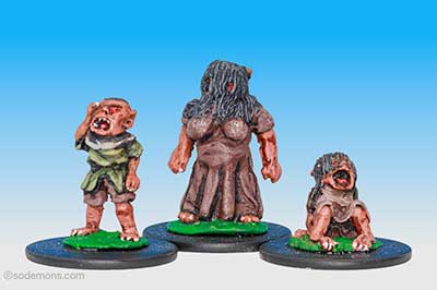 Female Goblin & Children