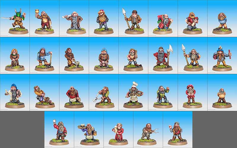 D7 / 0309 Dwarf Villagers - September 1986 on