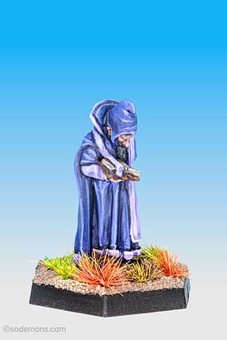 Wizard in Hat Reading Spell Book