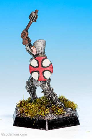 Armoured Female Cleric with Shield  (C03C1-5)